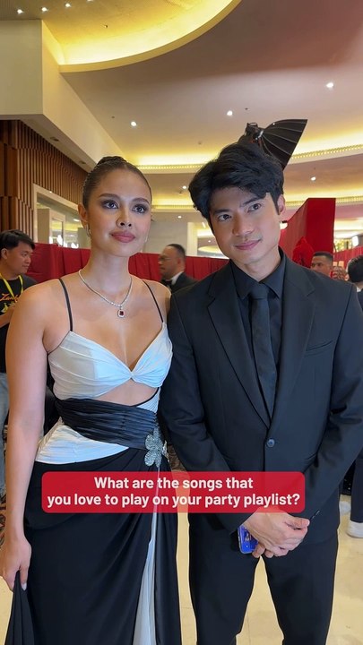 Miss World 2013 Megan Young and hubby Mikael Daez banter about their favorite songs. #GMAGala2024 #EntertainmentNewsPH