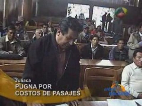 PUGNA POR COSTOS DE PASAJES - JULIACA