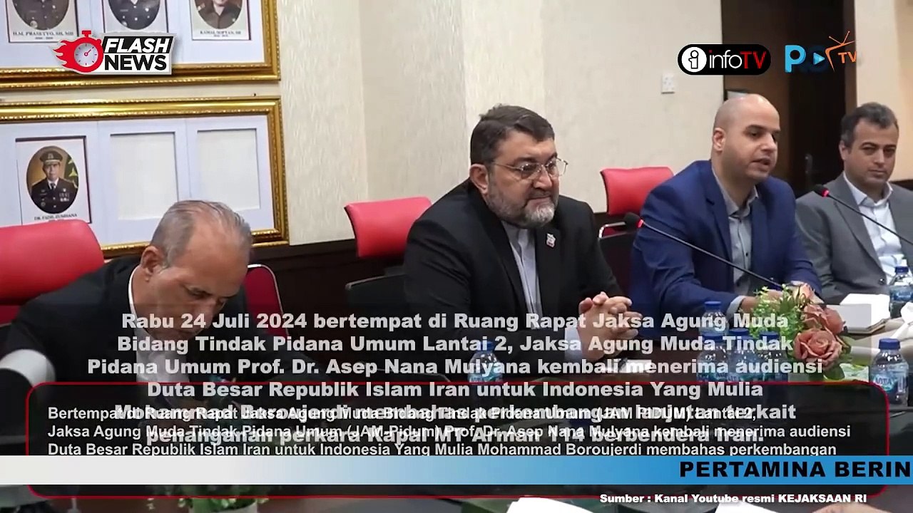 JAKSA AGUNG MUDA TINDAK PIDANA UMUM KEMBALI MENERIMA AUDIENSI DARI KEDUBES ISLAM IRAN