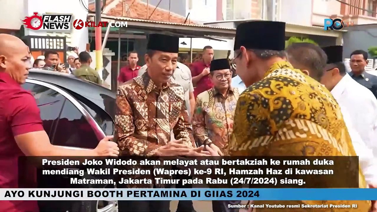 Presiden Jokowi Melayat ke Rumah Duka Almarhum Hamzah Haz Mantan Wakil Presiden RI 2001-2004
