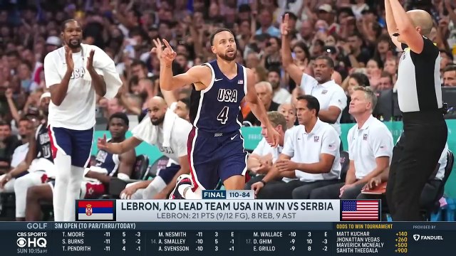 LeBron, Kevin Durant Lead Team USA In Win vs. Serbia at 2024 Paris Olympics I CBS Sports