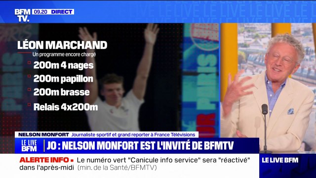 Nelson Monfort, journaliste sportif: Léon Marchand est une pépite en or de la natation française
