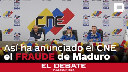Así ha anunciado el régimen de Venezuela los resultados fraudulentos que dan la victoria a Maduro