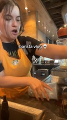 Barista Accidentally Drops Drink During Preparation