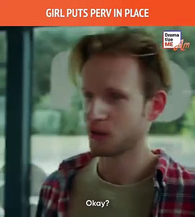 Girl puts perv in place