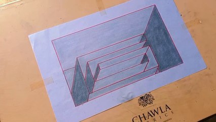 How to draw 3d on paper | easy drawing on paper