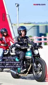 Jajal Jalan Tol di IKN, Jokowi Motoran Bareng Raffi Ahmad dan Sejumlah Influencer