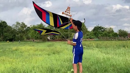 Học sinh thả diều sáo 2 mét 5 + bộ sáo 5 quả âm còi 1 mình