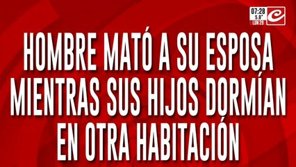 Horror en la madrugada: mató a su esposa mientras sus hijos dormían