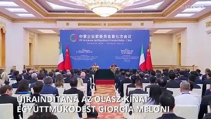 Újra akarja indítani a kínai-olasz kapcsolatokat a Pekingben tárgyaló Giorgia Meloni