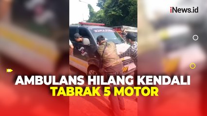 Bawa Pasien Kritis, Ambulans Tabrak 5 Motor di Depok