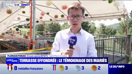 Terrasse effondrée dans le Cantal: les mariés vont être entendus par la gendarmerie