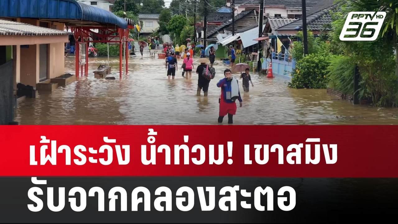 เฝ้าระวัง น้ำท่วม! เขาสมิงรับจากคลองสะตอ | เข้ม...