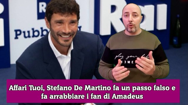 Affari Tuoi, Stefano De Martino fa un passo falso e fa arrabbiare i fan di Amadeus