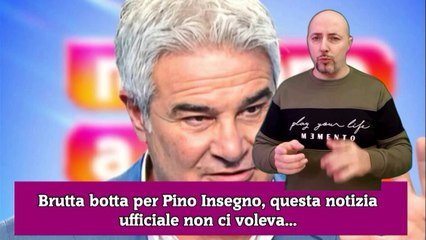 Brutta botta per Pino Insegno, questa notizia ufficiale non ci voleva...