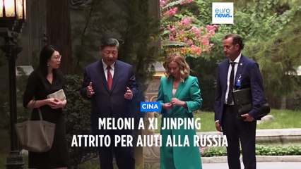 Video herunterladen: Giorgia Meloni incontra il presidente cinese Xi Jinping a Pechino: 