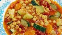 Guiso con GARBANZOS rápido y fácil con verduras apto para verano