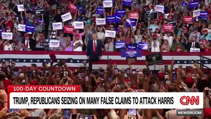 Trump and Republicans use false claims to ramp up attacks on Harris