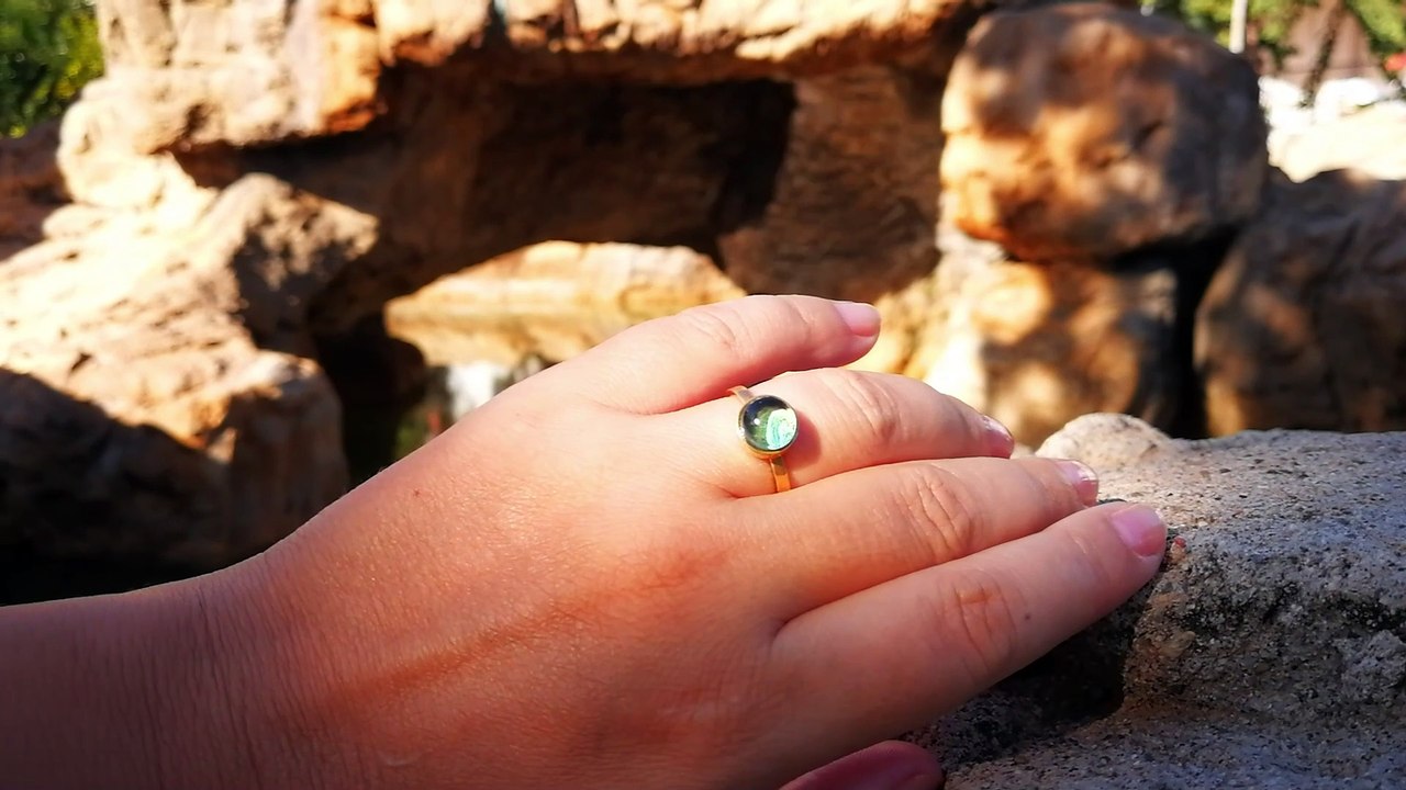 Duchess of the Golden Light - Mood Ring - AAA Crystal Quartz - Gold Plated Sterling Silver 925