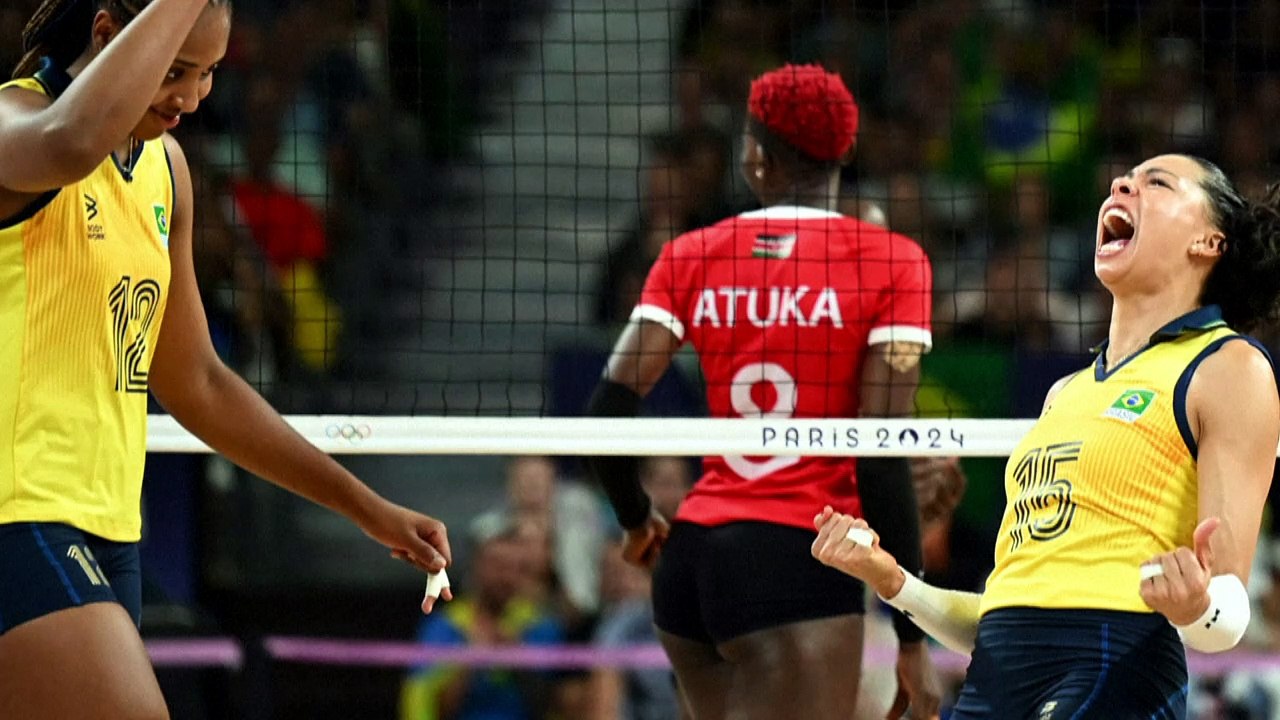 Brasil atropela Quênia na estreia do vôlei feminino em Paris