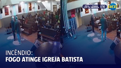 Fogo atinge Igreja Batista e faz fies deixarem culto às pressas em BH