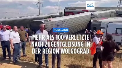 Mehr als 100 Verletzte nach Zugentgleisung in der russischen Region Wolgograd