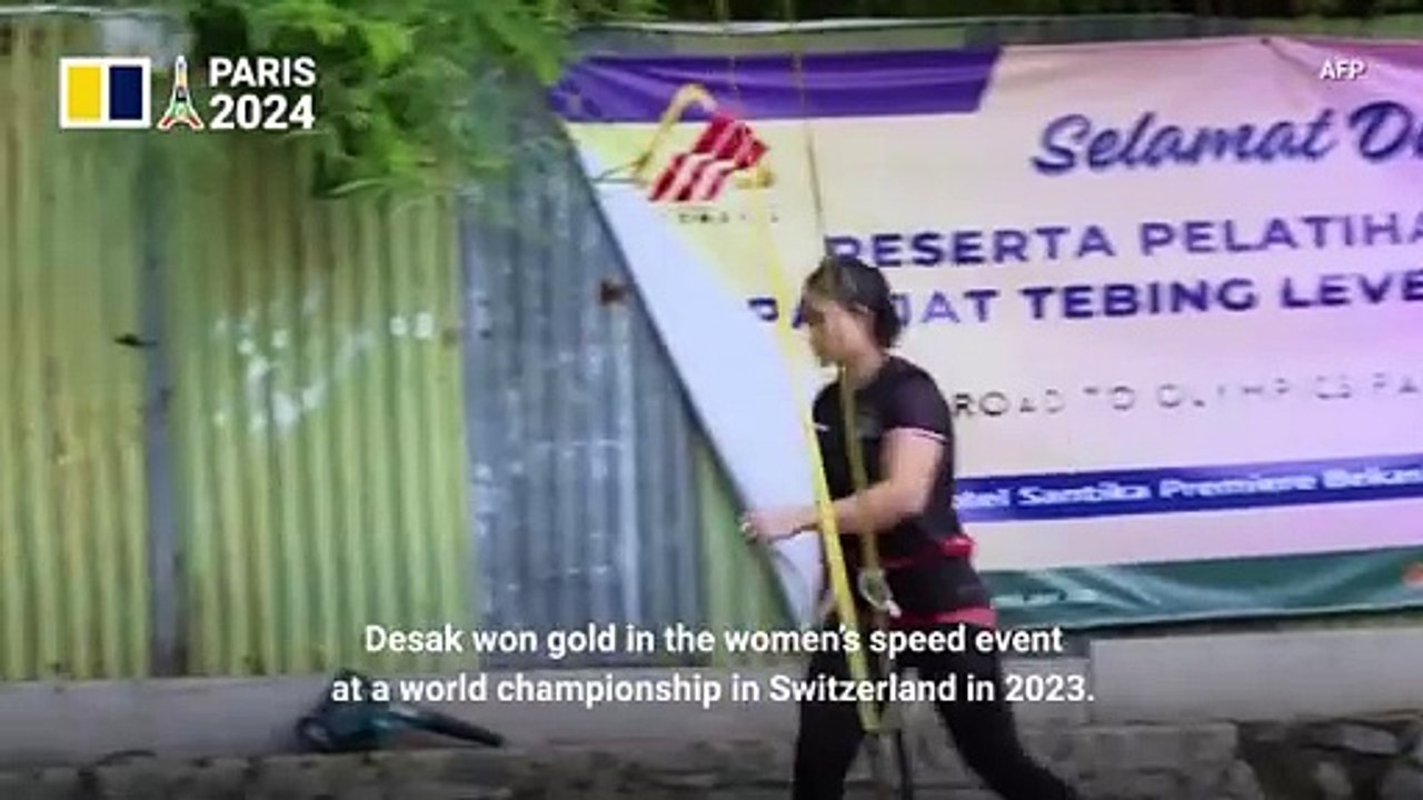 Indonesian speed climbers race for rare Olympic gold