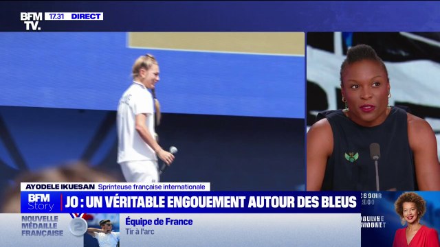 Emballée par cette énergie et les performances de nos athlètes : La sprinteuse française Ayodélé Ikuesan évoque le début des Jeux olympiques de Paris 2024