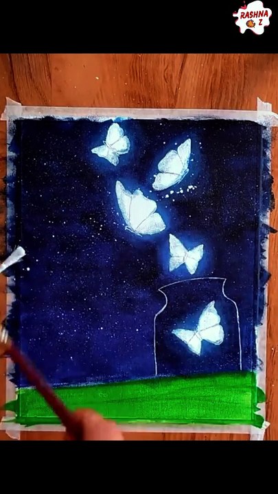 Butterfly Night Scenery