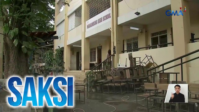 Masambong High School, sa August 5 pa ang unang araw ng klase dahil nililinis pa rin ang 15 silid-aralan na binaha | Saksi