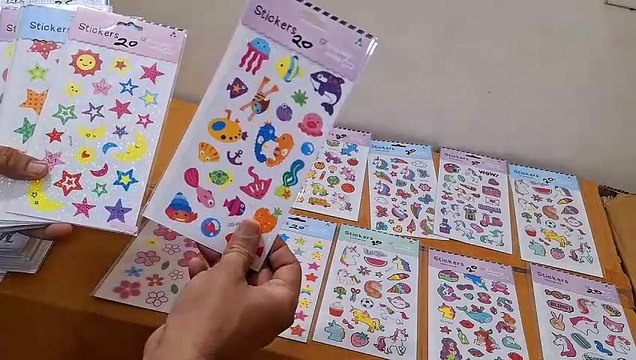 Unboxing and Review of 3D Stickers for Kids Toddlers Vivid Puffy Kids Stickers for Boys Girls Teachers as Reward, Craft Scrapbooking