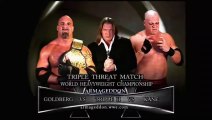 WWE Armageddon 2003 - Triple H vs Kane vs Goldberg (Triple Threat Match, World Heavyweight Championship)