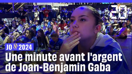 JO 2024 : 1 minute de suspens avant l'argent de Joan-Benjamin Gaba, au Club France #shorts