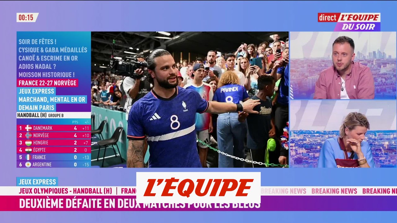 Les Bleus, surclassés par la Norvège, enchaînent une 2e défaite - JO 2024 - Hand (H)