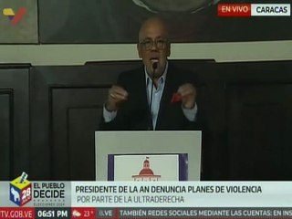 Pdte. de la AN Jorge Rodríguez convoca al pueblo venezolano a marchar en todo el país por la paz