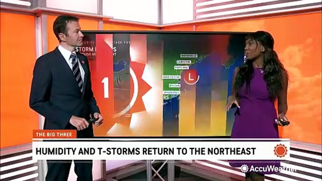 Thunderstorms and humidity return to the Northeast