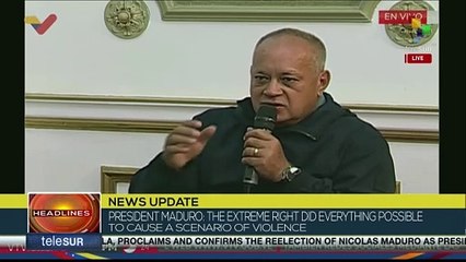 Diosdado Cabello | "They are paying to generate this violence"