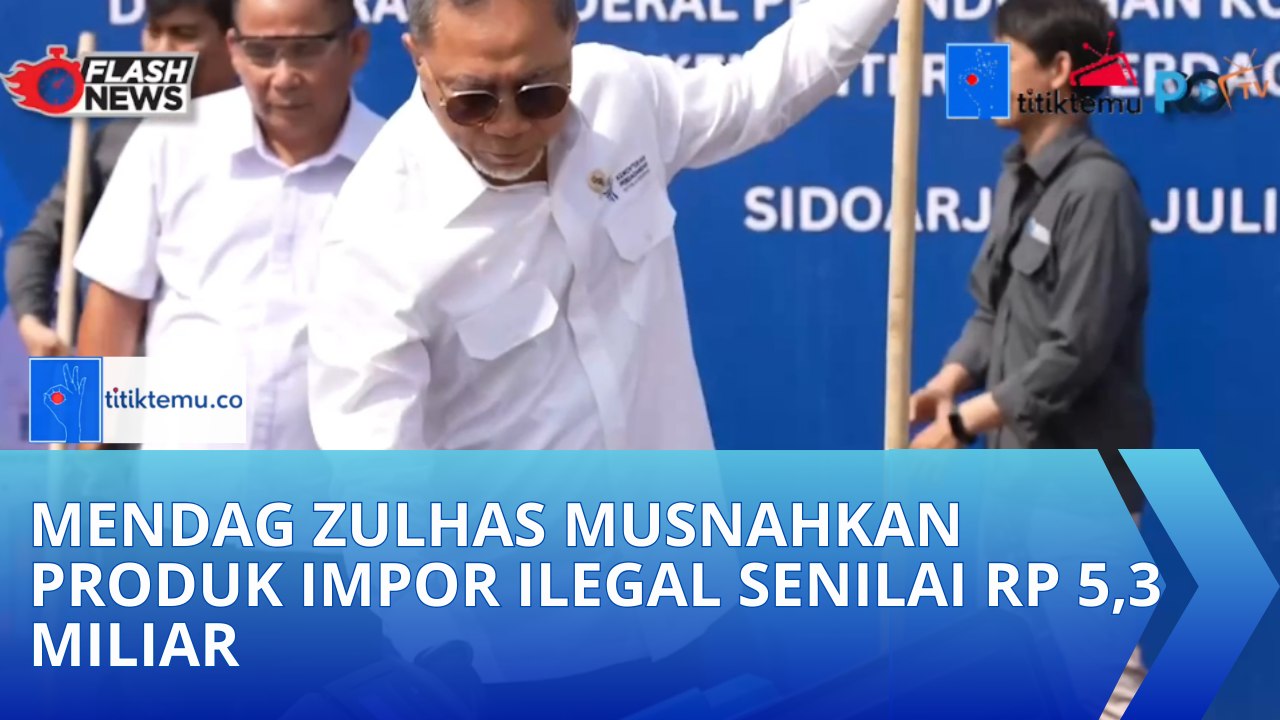 Mendag Zulhas Musnahkan Produk Impor Ilegal Senilai Rp 5,3 Miliar