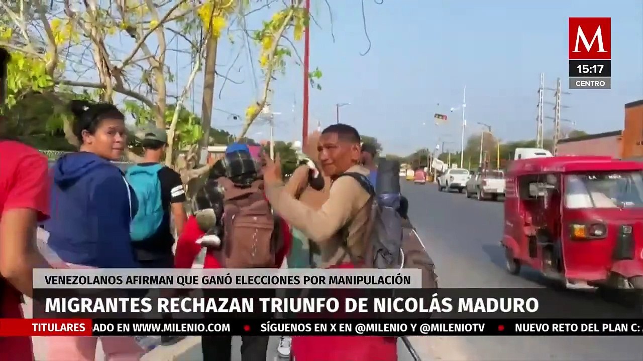 Migrantes venezolanos en México rechazan triunfo de Nicolás Maduro en las elecciones presidenciales