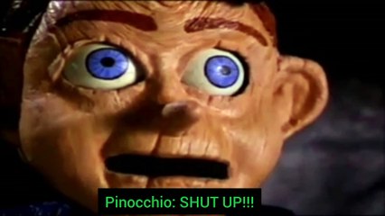 Leprechaun vs. Chucky vs. Pinocchio fight scene