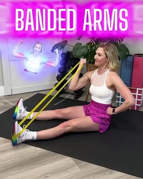 My MOST Requested Workout- BANDED ARMS SHOULDERS TRICEPS & BICEPS with a BAND Pick 3 exercises & mo... my weekly workout plan Type “PLAY” for my plan and a week to STARTType “HOPE” for band info & discount To Teach (5)