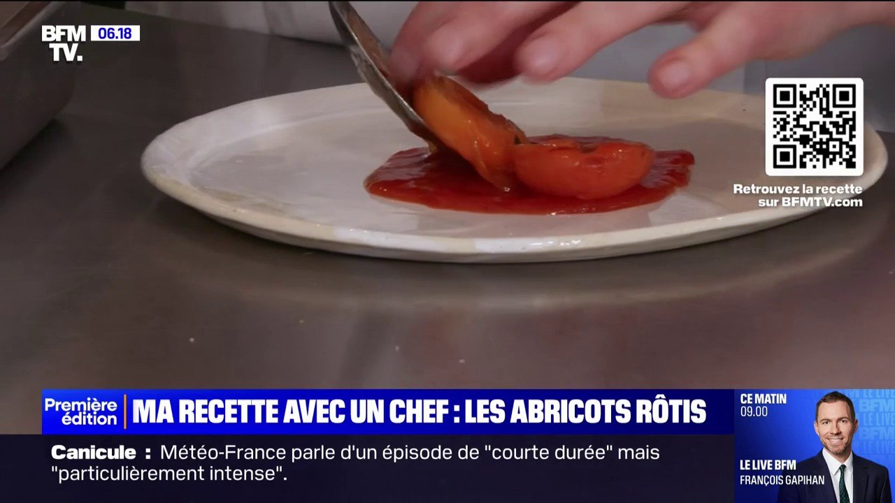 Abricots rôtis aux feuilles de figuier, ma recette estivale avec un chef