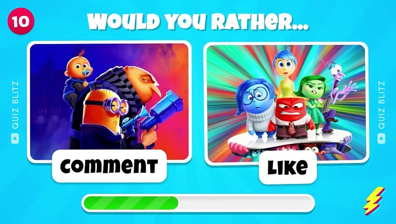 Would You Rather...? INSIDE OUT 2 vs DESPICABLE ME 4 Edition!