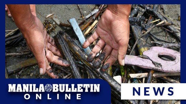Oil spill from sunken MT Terra Nova reaches the coast of Long Beach in Noveleta, Cavite