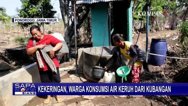 Kekeringan akibat Musim Kemarau, Warga di Ponorogo Jatim Konsumsi Air Keruh dari Kubangan