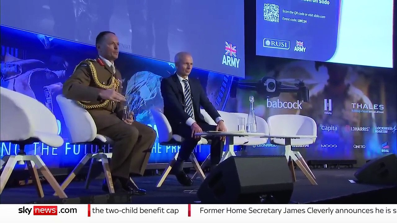 UK must be ready for war in three years, head of British Army warns