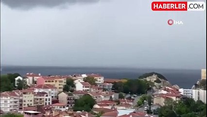 Şile'de oluşan hortum kamerada