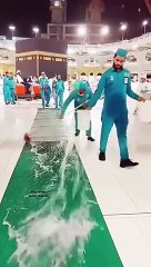 Kaba Sharif Karpet Cleaning in Makkah #shorts #trending