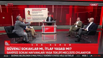 Canlı yayında köpek sahiplenme tartışması