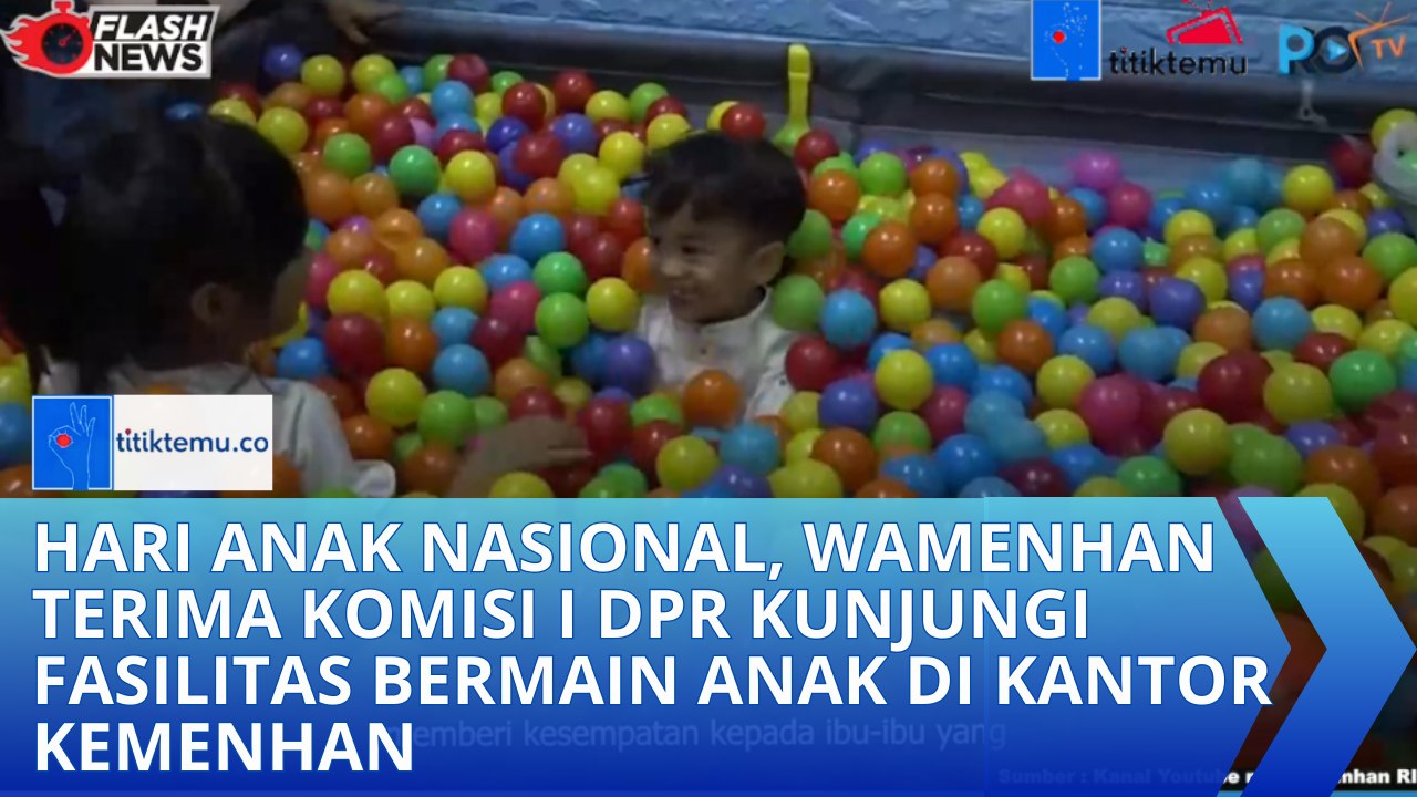 Hari Anak Nasional, Wamenhan Terima Komisi I DPR Kunjungi Fasilitas Bermain Anak di Kantor Kemenhan
